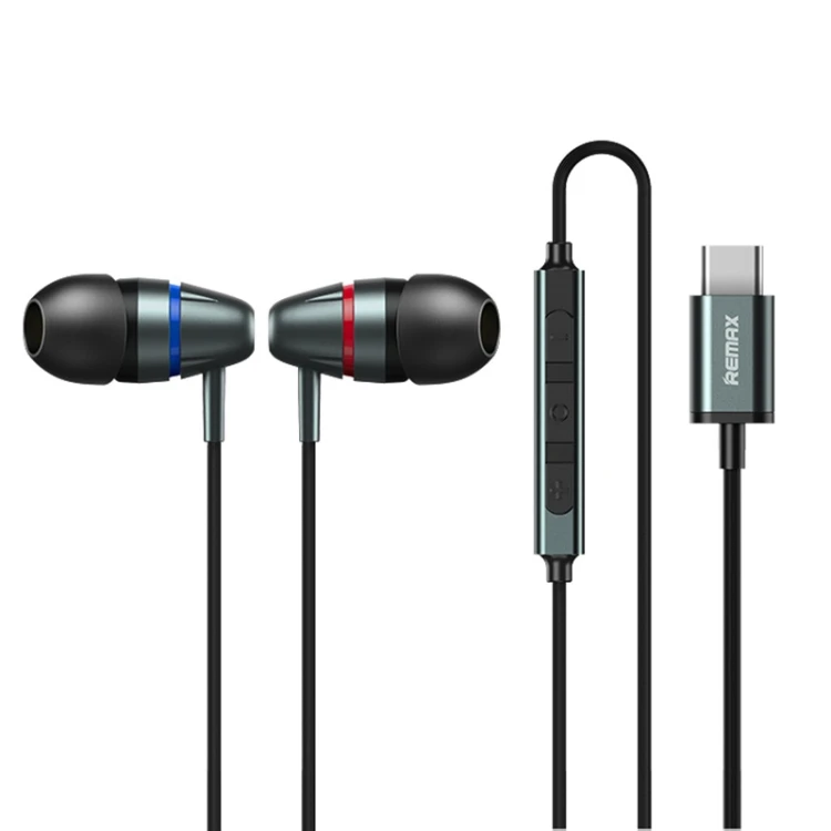 

Remax RM-660a USB-C / Type-C Interface Wire-controlled Wired Earphone Support Call Singing Headphones