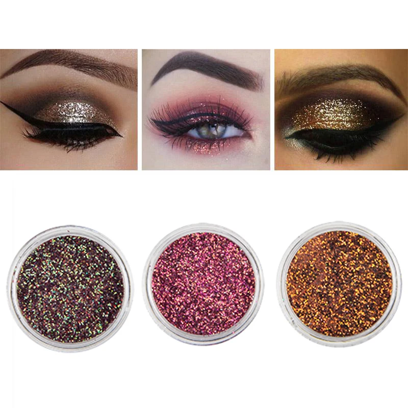 

Single Pressed Glitter Vegan Eyeshadow Pigment Private Label For Party, 12 colors