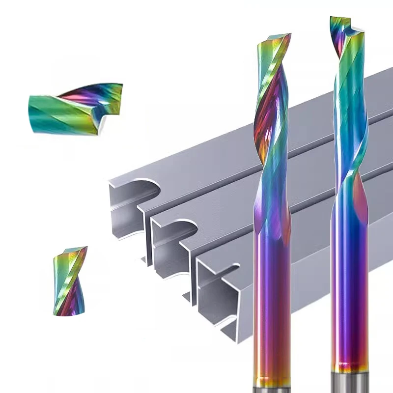 Solid Carbide Single Flute Milling Cutter Spiral Drill Bit for Aluminum