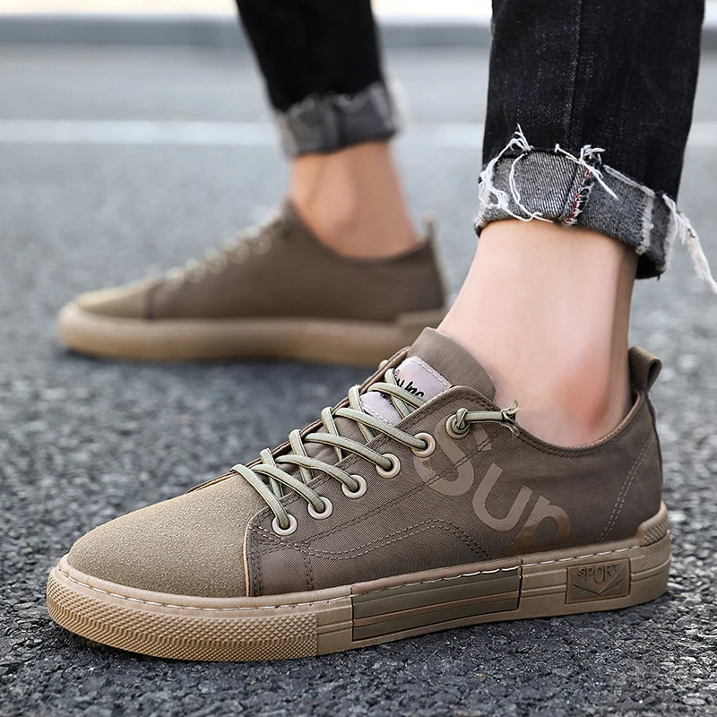 

Autumn Luxury Men's Casual Shoes Flats Male Shoes Canvas Fabric Man sneakers shoes Slip Resistance