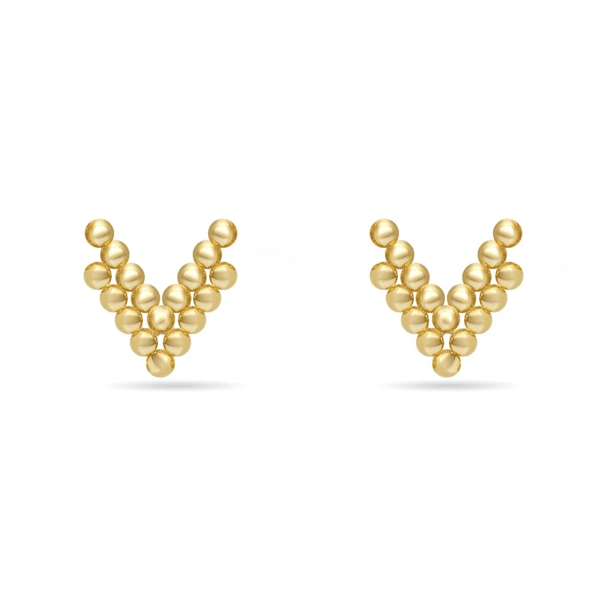 

brand letter earring women fashion gold C popular jewelry trendy 925 sterling silver simple V shape beaded G stud earring sets