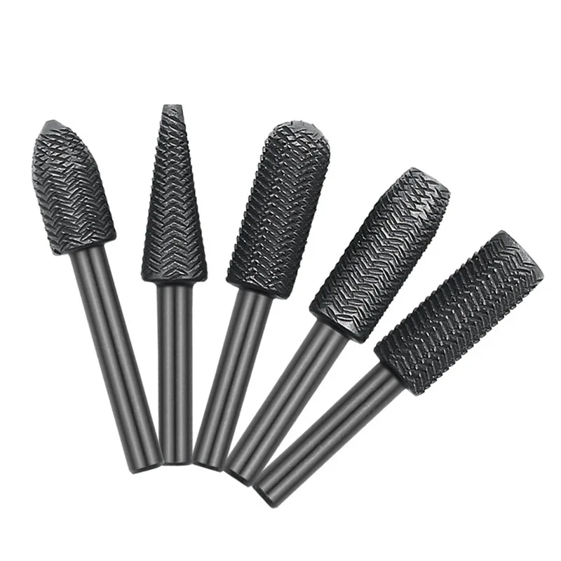 5-piece Set of Embossed Steel File Electric Grinding and Polishing Head Rotary File Irregular File