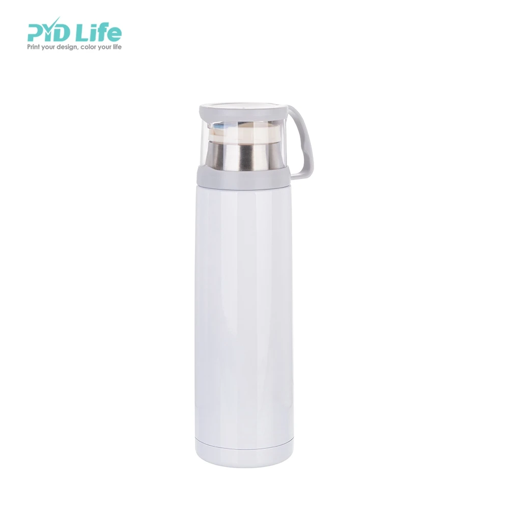 

PYD Life Wholesale 17 OZ 500ML Heat Press Sublimation Blank Stainless Steel Flask with Transparent Lid