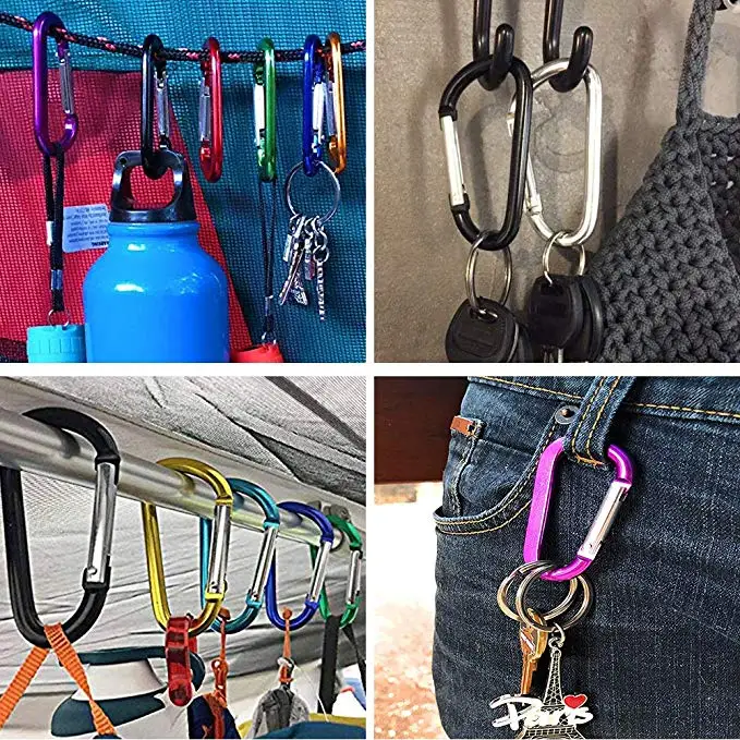 Mousqueton Escalade 25KN - Alliage Alu-Magnésium - Sécurisé Pour Rando Et Alpinisme