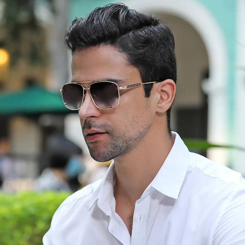 

Wholesale 2021 Newest Fashion Men Shade Sunglasses Retro Square Metal Sunglasses, Customized color