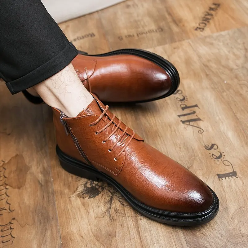 

WJZ-G22-1 Hot sale newest men's leather boots winter boot and men's boots