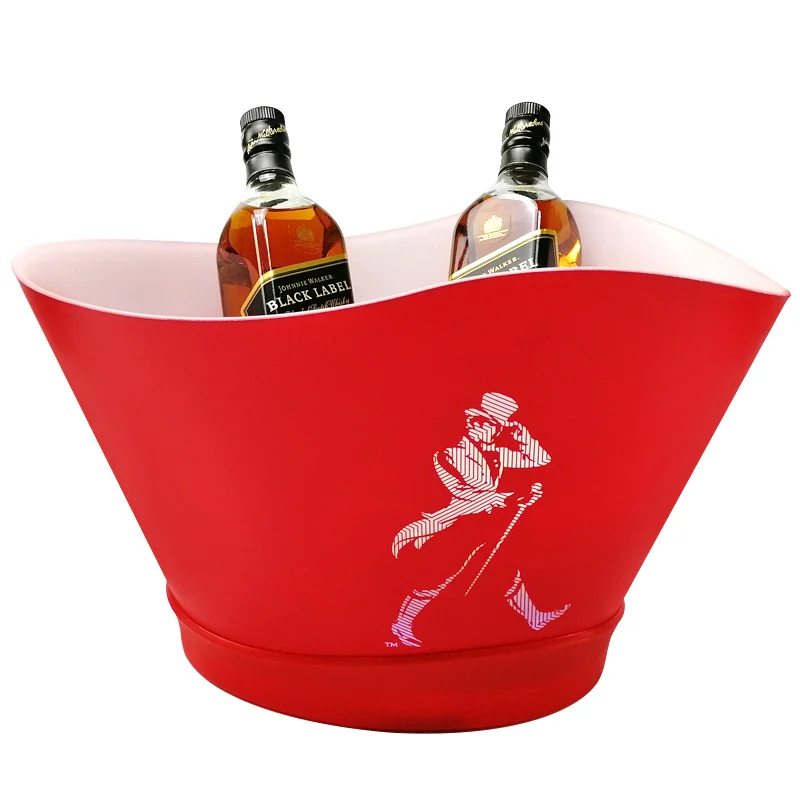 

OEM/ODM brand customized oil painted Luxury LED light ice bucket for vodka beer champagne whisky, Custom color you want