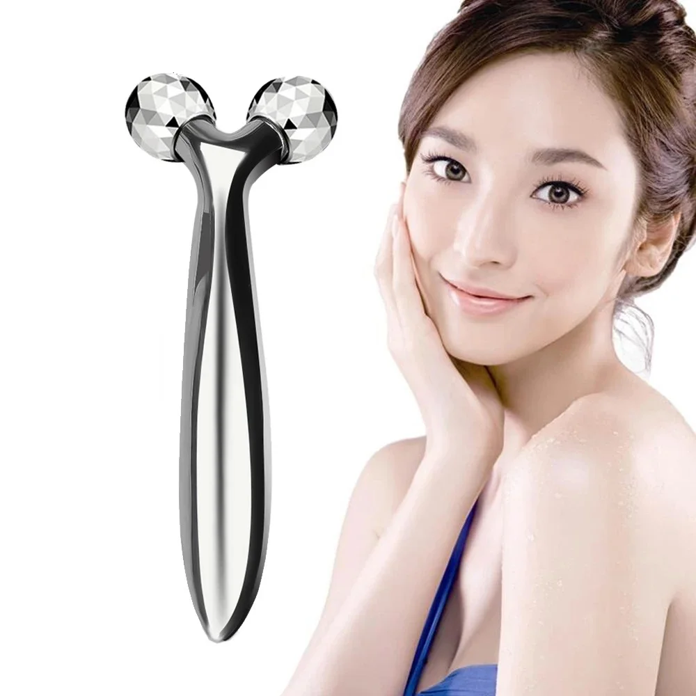 

Korean T Face Massager From Wrinkles Thin Face Massage Instrument, Silver, gold, purple