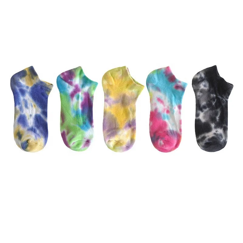 

personalized cute japanese Tie-dye colorful ankle socks boy outdoor breathable sports cycling socks