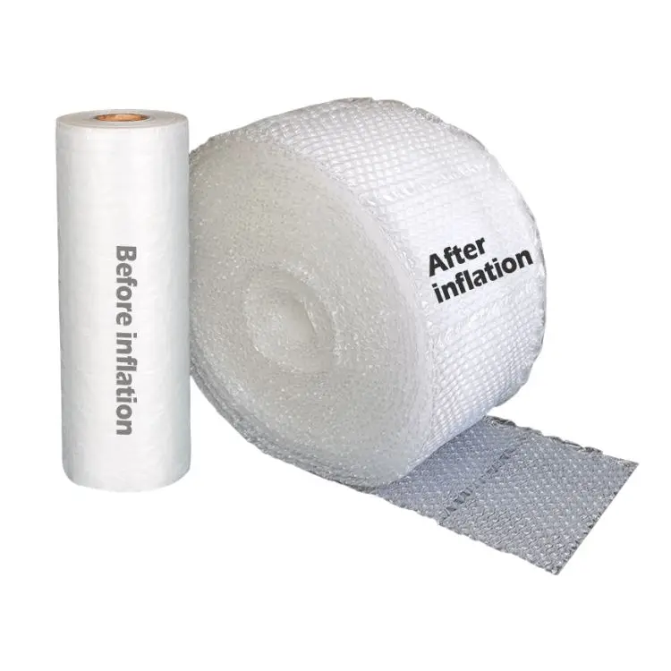 Warehouse Customized Bubble Roll Wrap Inflatable Protective Packaging Insert Roll Air Bag Cushion Film Air Pillow Edge Packing