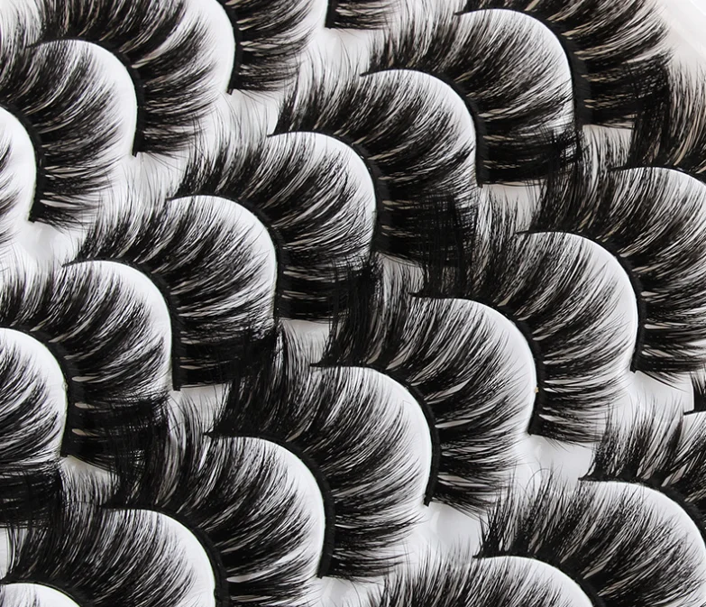 

16 pairs 3D wholesale false eyelashes for party, Black