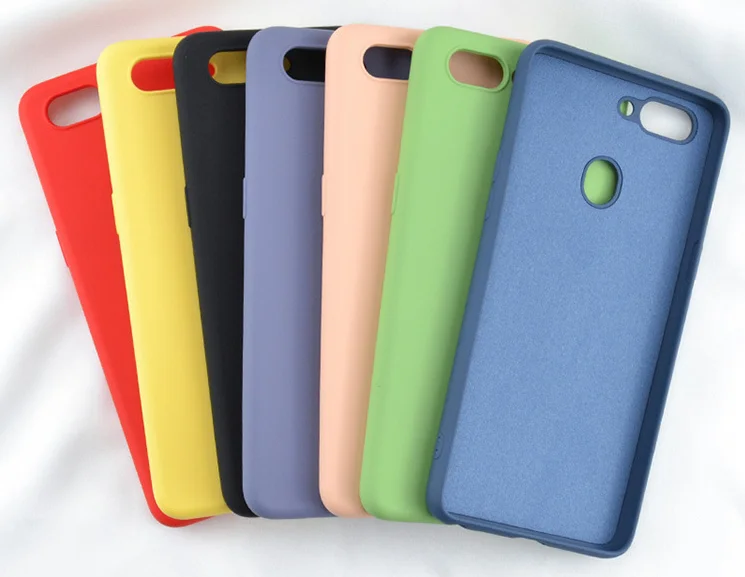 

Candy Colors Liquid Silicone 1.5mm TPU Phone Case Cover For OPPO R15