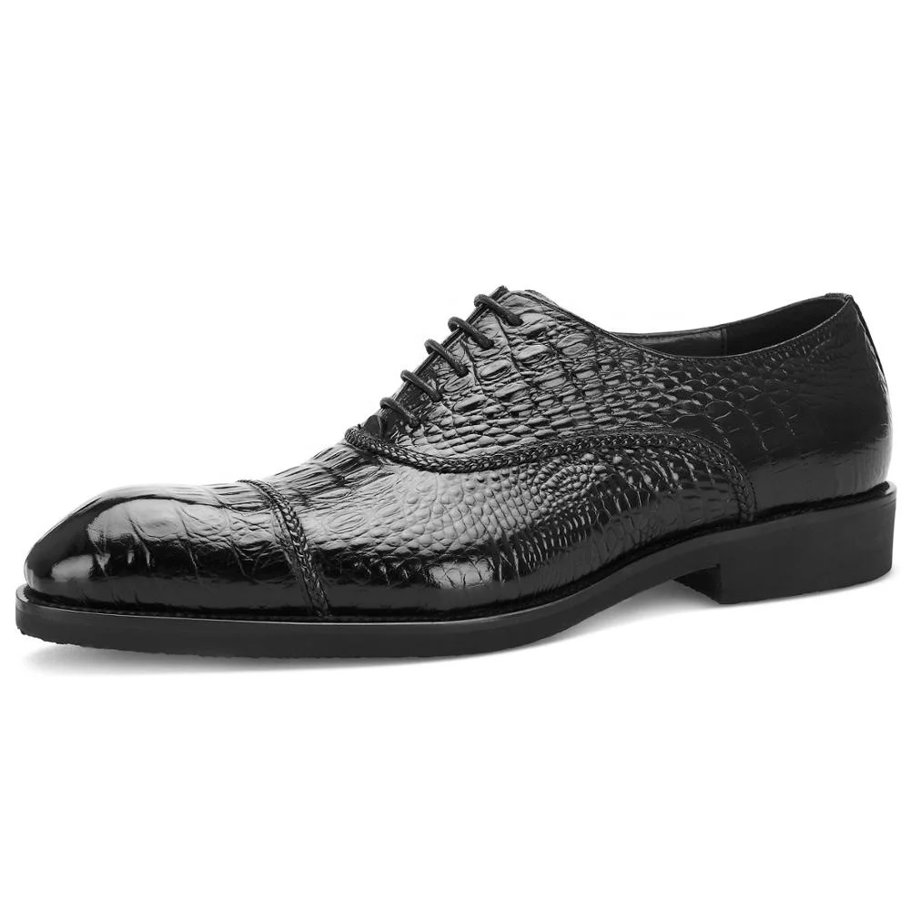 

Factory Price Comfortable Business Derby Shoes Casual Wedding Office Men Genuine Leather dress shoes, Black