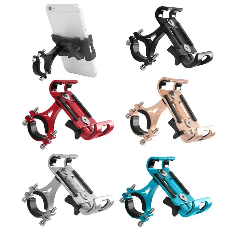 

Ameely For 3.5-6.5 inch mobile phone Aluminum alloy Outdoor Bicycle mobile phone holder, Black and red and silver or customize