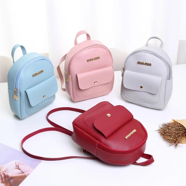 

Wholesale Fashion travel casual outdoor High capacity PU zipper soft mini backpack school bags, Picture