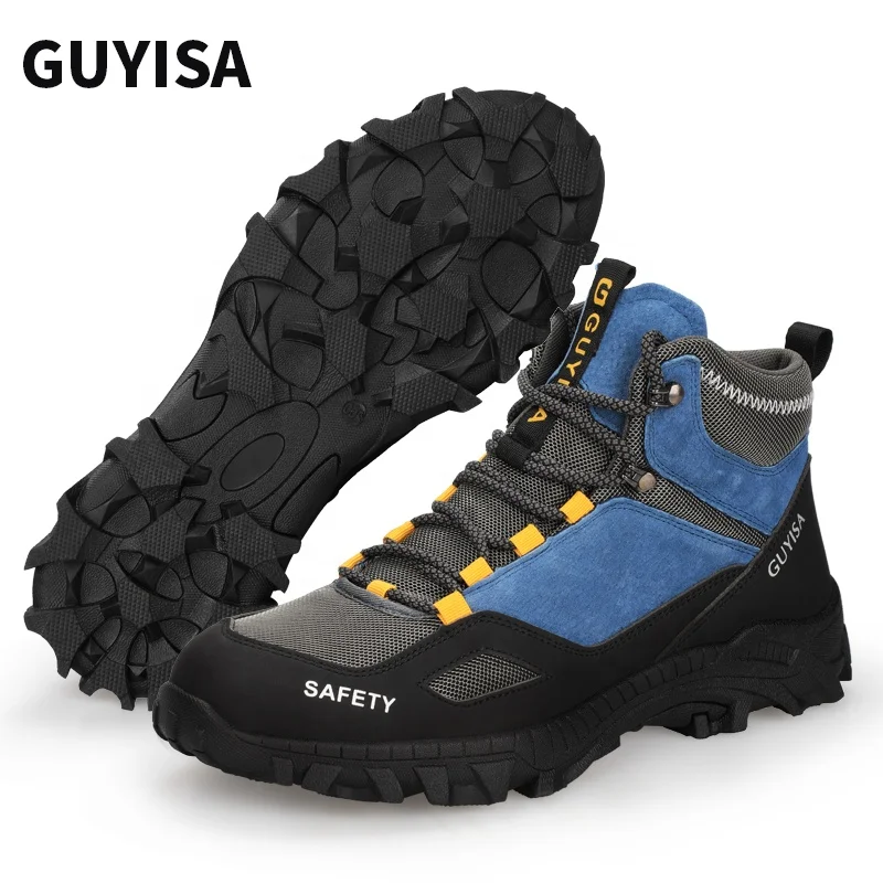 

GUYISA safety rubber sole Steel Toe Anti-smash safety shoes soft safety labor shoes