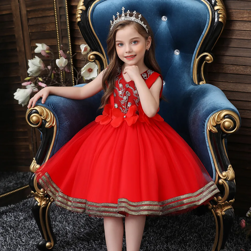 

2021 best seller Children's Dress Night kid beautiful model Dress for Kids, Customized color