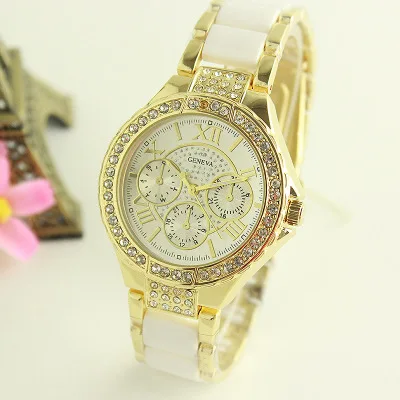 

New watch set waterproof ladies inlaid diamonds wrist watch women fashion custom logo watches