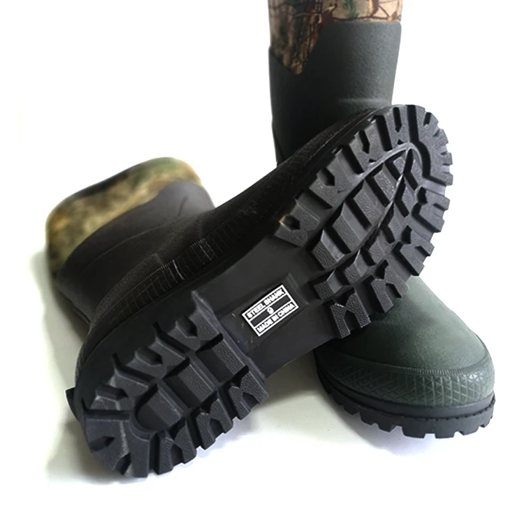 
High-Quality Wholesale Waterproof Neoprene Rubber Hiking Shoes Hunting Boots for Men 