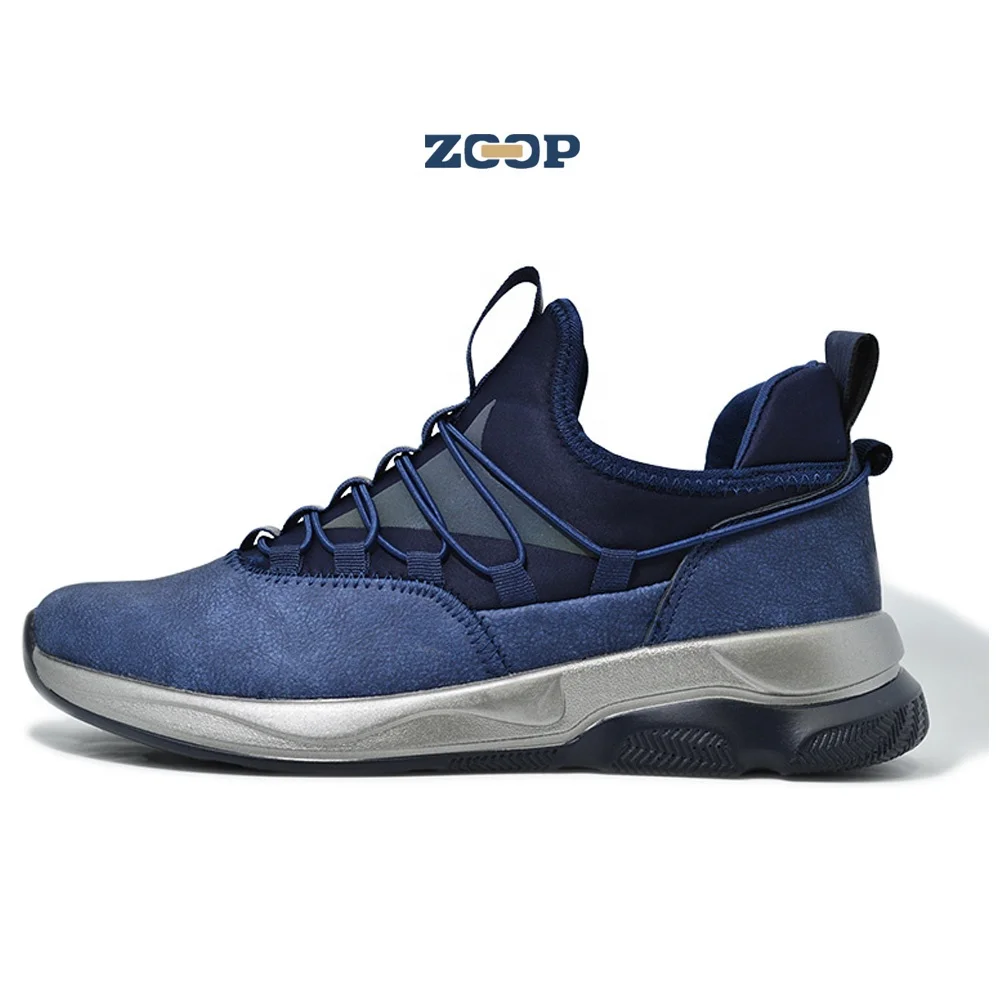

Slip-on zhongshan rubber sole sneakers microfiber leather shoes men, Black, blue, grey