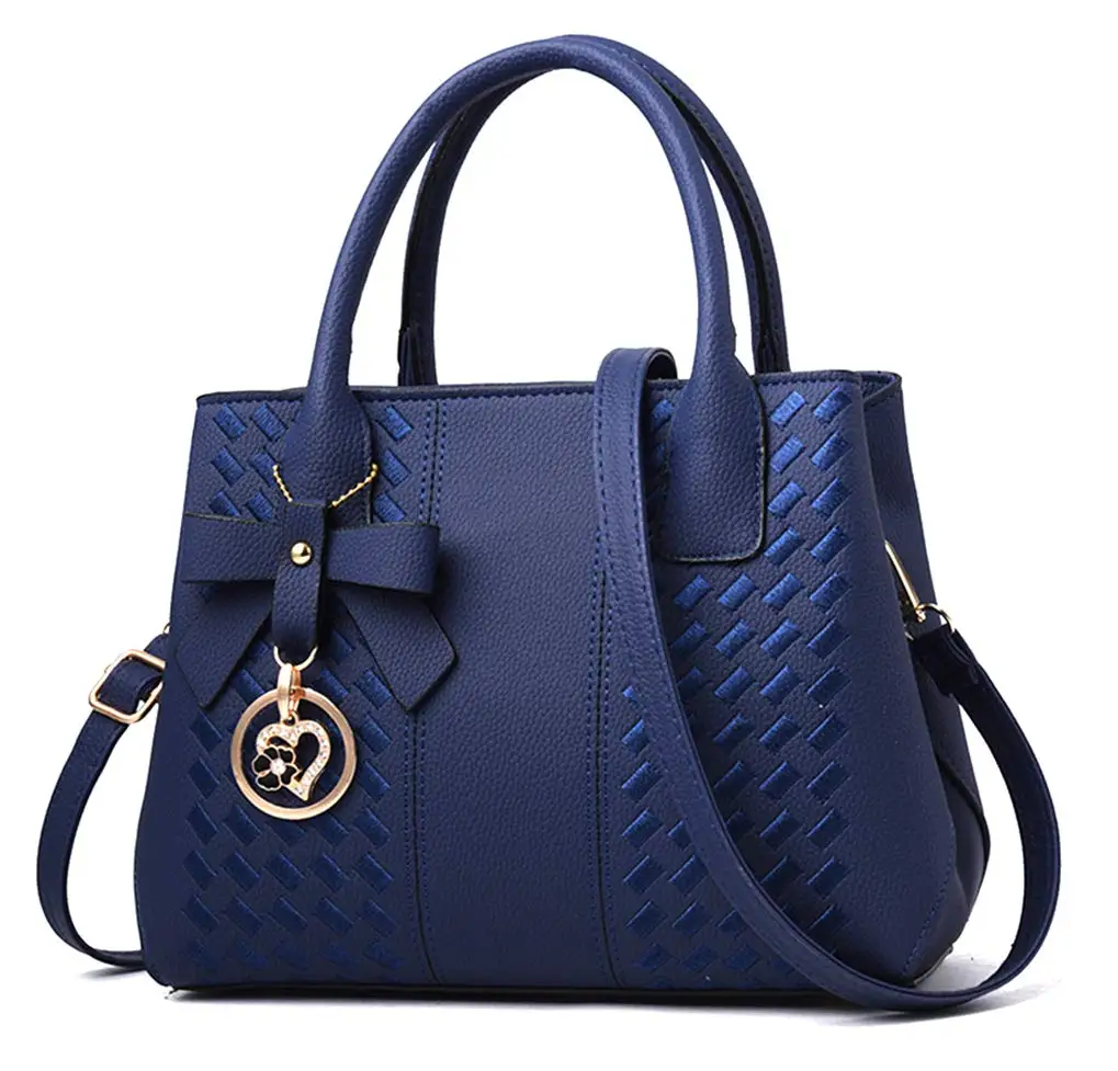 

2022 New Factory Custom Logo Amazon Hot Sale Fashion Casual Solid Color Soft PU Leather Lady Handbag Women Shoulder Tote Bag, Blue,yellow,red,black,,grey,pink,brown