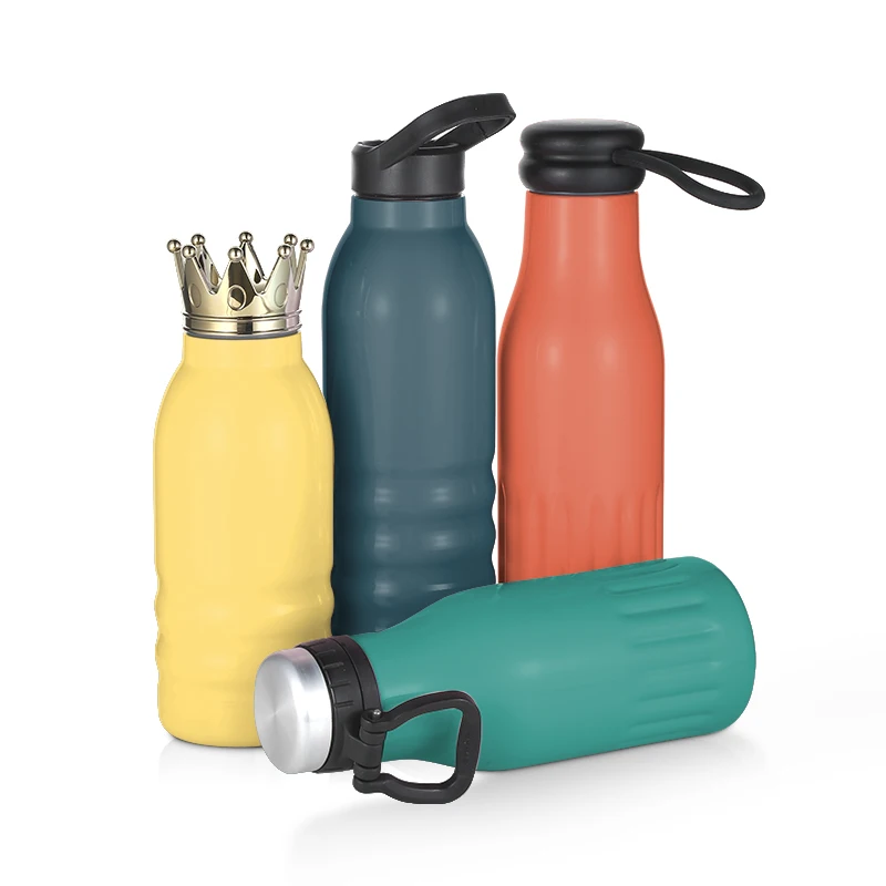 

Everich Standard Mouth Double Wall Stainless Steel Insulated New Design Curved Shape Water Bottle