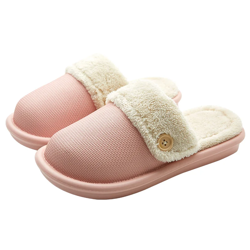 

Various Good Quality Flat Bedroom Warm Fur Slippers Women's Slides, Solid color