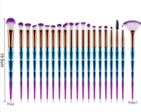 

2019 latest makeup brush set 20 piece rainbow brush set diamond hand eyeshadow brushes