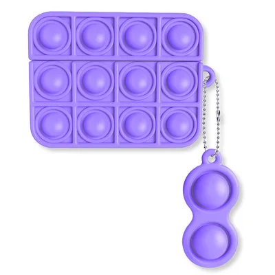 

Push It Bubble Silicone Case For Airpods Pro Relieve Stress Pop Fidget Toys, Multiple color