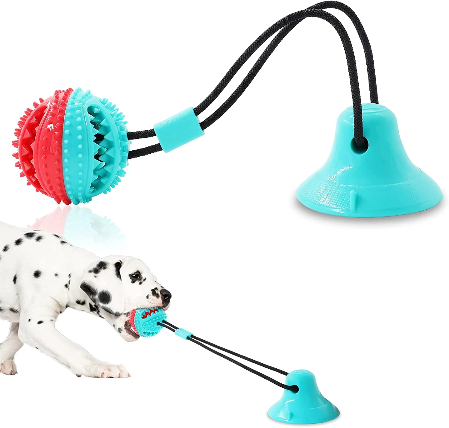 

SJZ factory supply Soft TPR Food Slow Dispenser Sucker Tug of War Interactive Chew Dog Toys