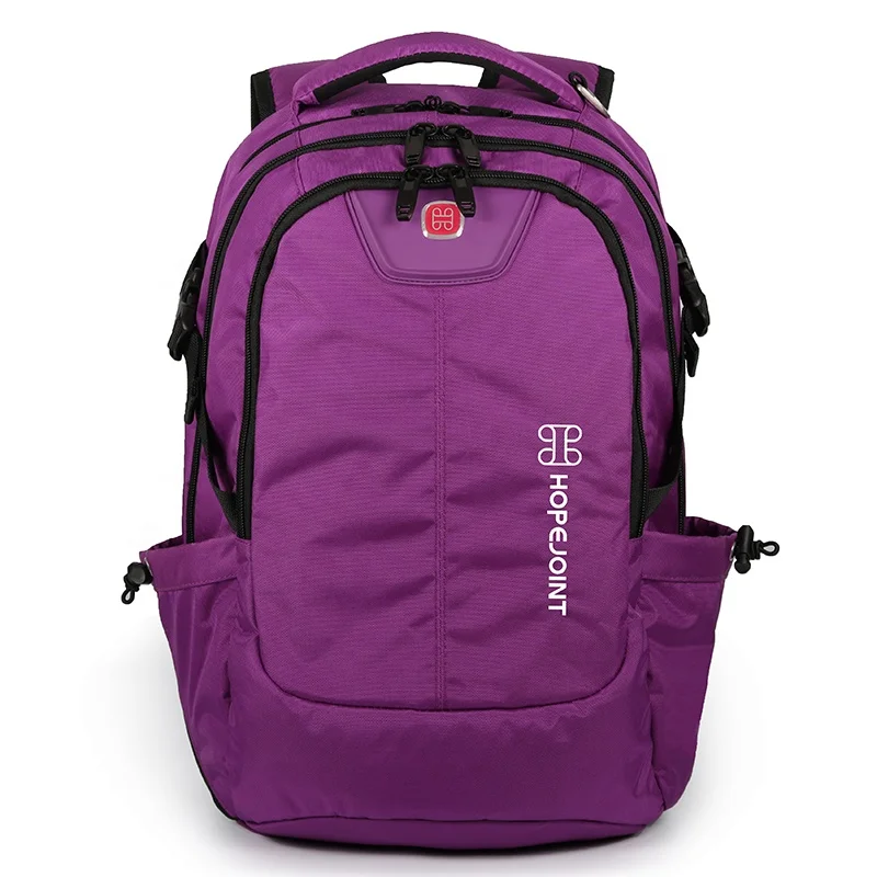 

Laptop Backpack Bag Logo Custom Teenager School Bags For Girls 15 Inch Nylon College Student Stylish Women Slim Woman Laptops, Purple