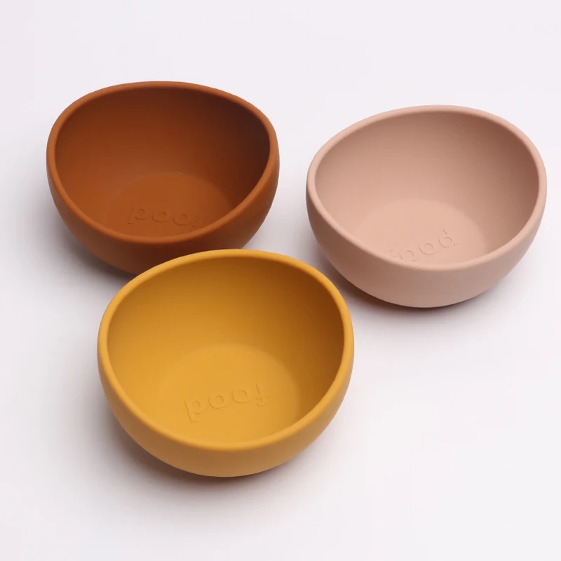 

2021 Wholesale Soft Suction Food Grade Eco-friendly Heat Resistant Suction Silicone Baby Feeding Bowl, Customized color