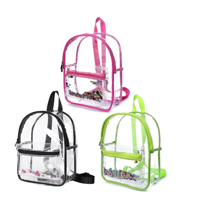 

transparent pvc school bags kids waterproof clear PVC backpack