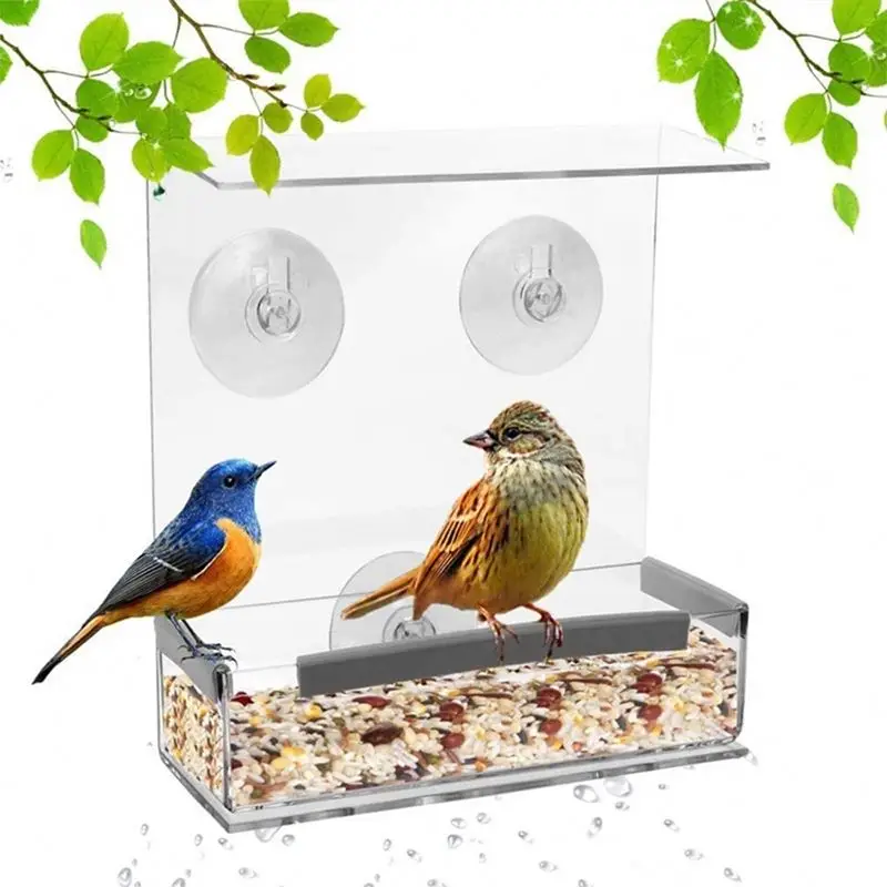 

Transparent acrylic bird feeder Mgu6 squirrel-proof tube bird feeder