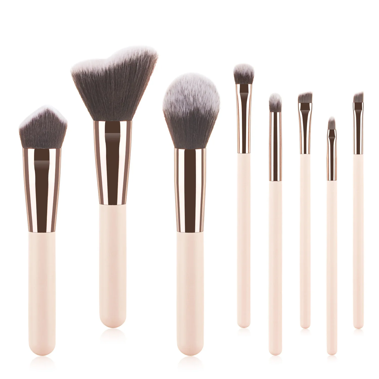 

HZM 8 Pcs own brand makeup brush luxury eye and face beauty brush makeup bag tool Black private makeup brush set with holder