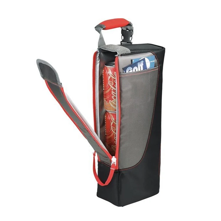 

Soft Sided Picnic Insulated Golf Cooler Bag Thermal Food OEM Logo Acceptable for 6 Cans or 2 Wine Bottles CLB18161 500 Pcs, Black,red,blue,gray,brown or customized