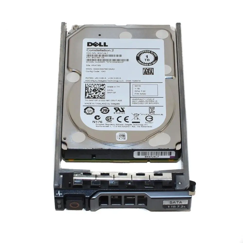 

Dell server 1TB 7.2K RPM SATA 6Gbps 2.5in harddisk hard drive hdd, Silver