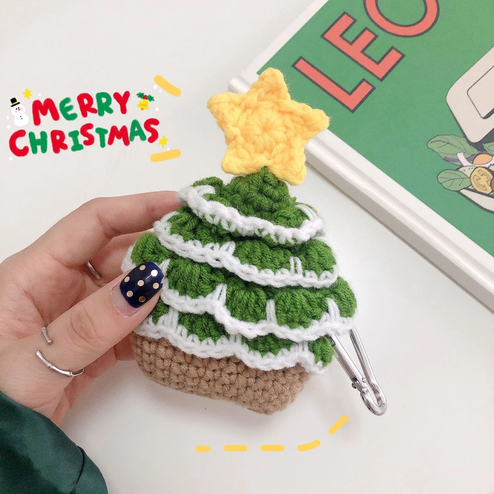 

Wool knitting Case for airpod Christmas Cute Designers 3d fluffy plush air pod cases 2020 airpods pro case, As shown