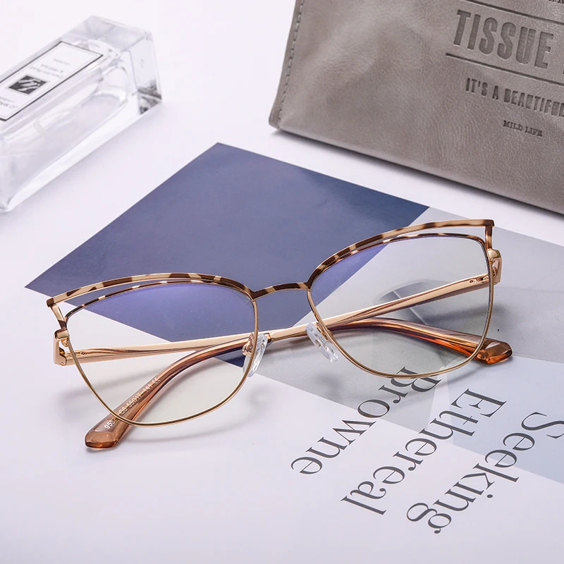 

95388 2022 New Spectacles Design Ncchiali Da Vista Eyeglasses Frames Metal Optical