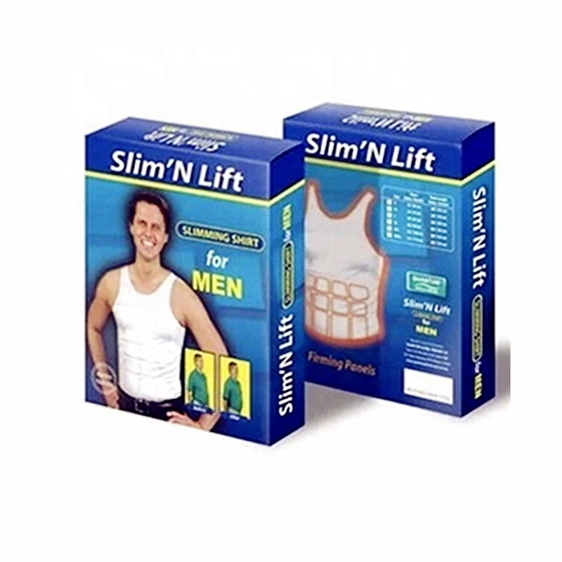 

Slim n lift Men Slimming Shirt lose Weight Vest bodyshaper corset for men As Seen On Tv, Black white