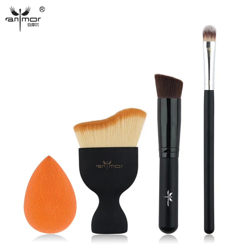 

Classic Brushes For Make Up Sponge Concealer Blush Foundation Makeup Brush Set Cosmetic Tools, Shown as pictures