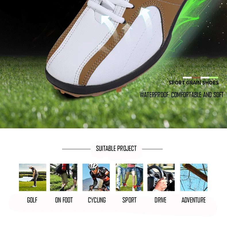 Rubber Golf Shoes For Men,Sports Casual Outsole Mens Golf Shoes,High