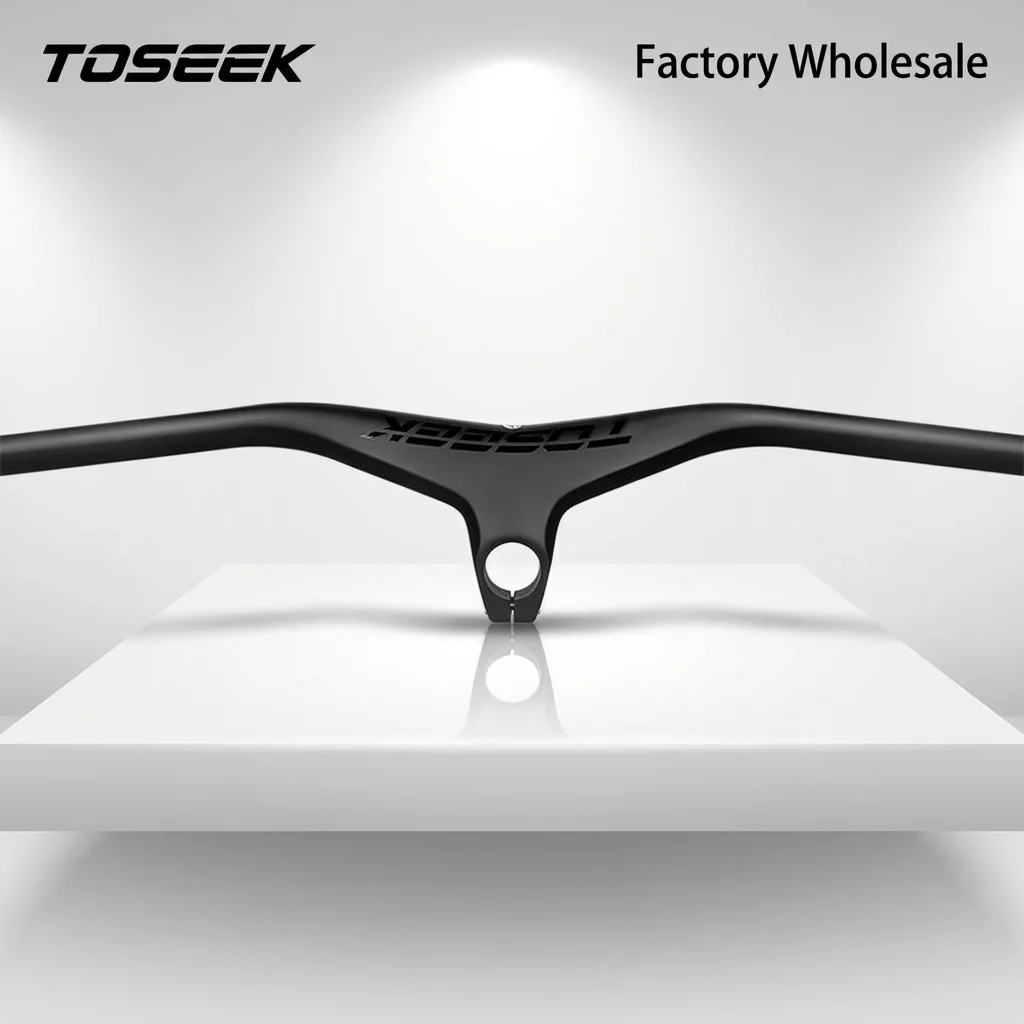TOSEEK Factory Wholesale Carbon Fiber Integrated MTB Handlebar 28.6mm Stem 80/90/100/110mm Stem Length for Mountain Bikes OEM