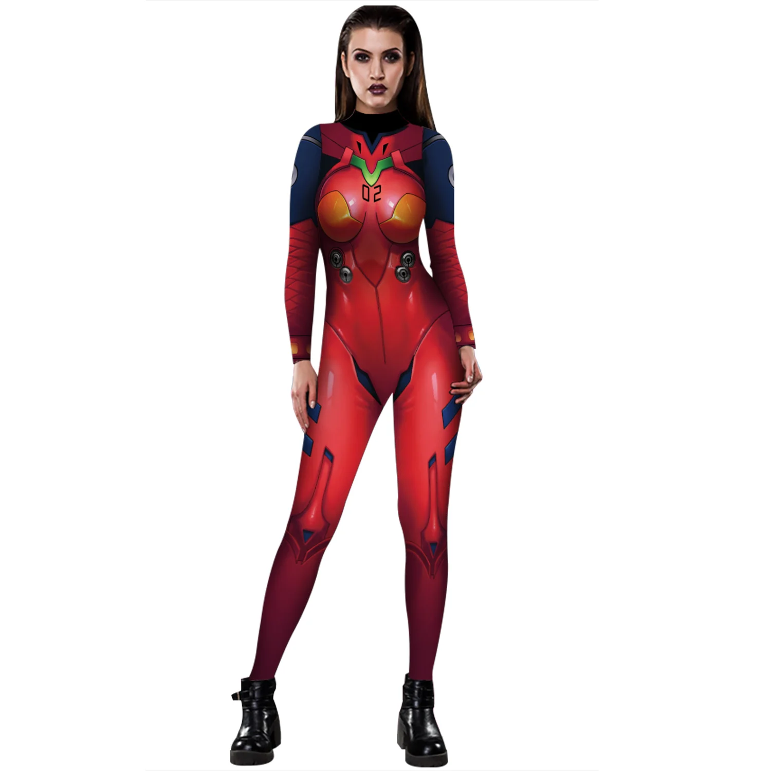

Factory Direct Sale Stylish Women Digital Printing spider man Long Sleeve Anime Cosplay Costume Adult Jumpsuit Female bodysuit