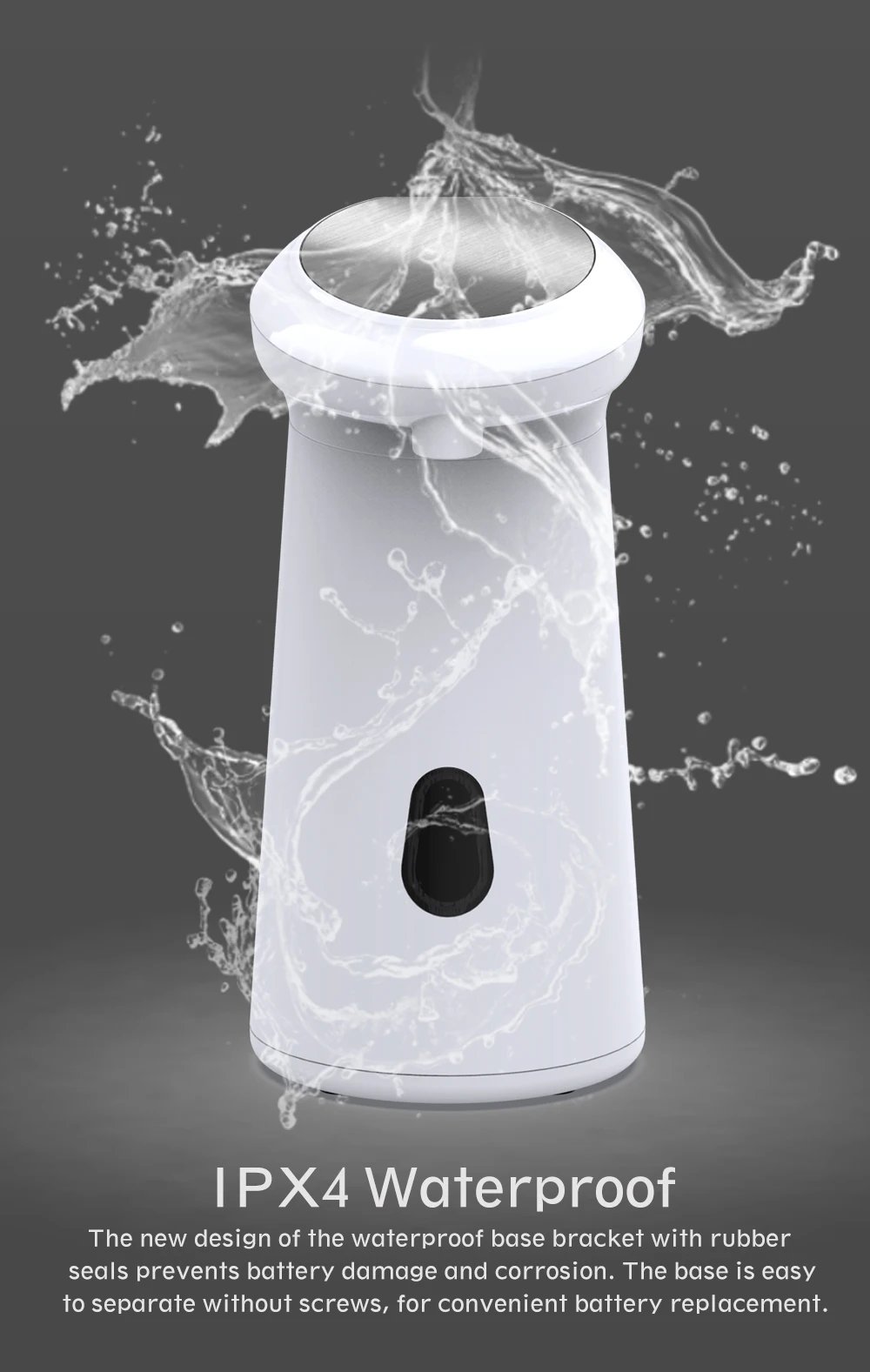 280ml Automatic Soap Dispenser Battery Operated For Kitchen & Bathroom