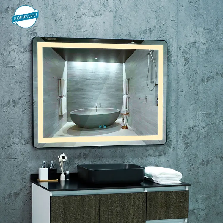 5 mm Environmental Silver Easy Installation Wall  Touch Screen Bathroom Mirror