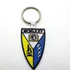 Promotion fashion, high quality and cheap customized Logo diamond embroidery fabric woven label patch keychain