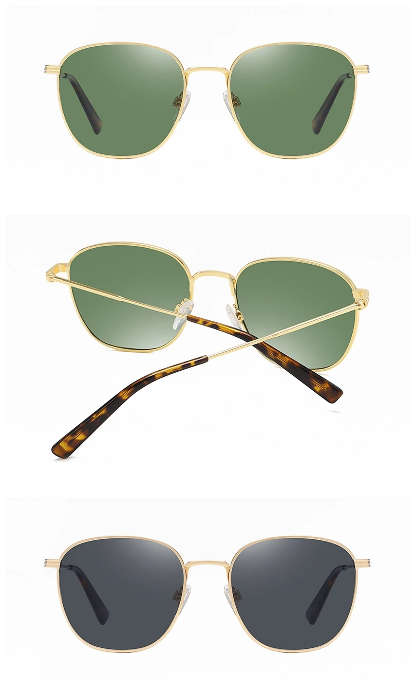 2021 UV400 Vintage Classic Polarized Mirrored Sun Glasses Men Round Retro Popular Metal Sunglasses For Men