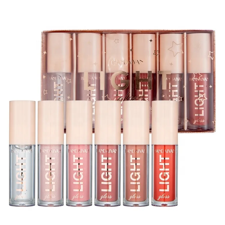 

Wholesale Handaiyan 6 Colors Mini Clear Nude Shiny Glossy Creamy Liquid Lipgloss Set