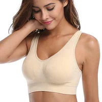 

Amazon Free Design Plus Size Women Daily Underwear Seamless Women Genie Sports Bra Top